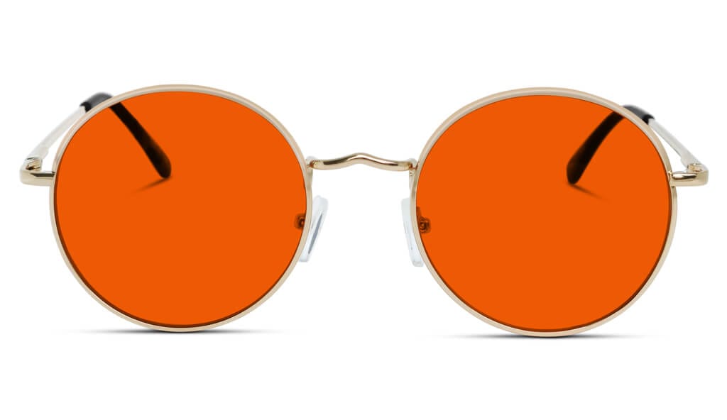 Orange circle glasses on sale